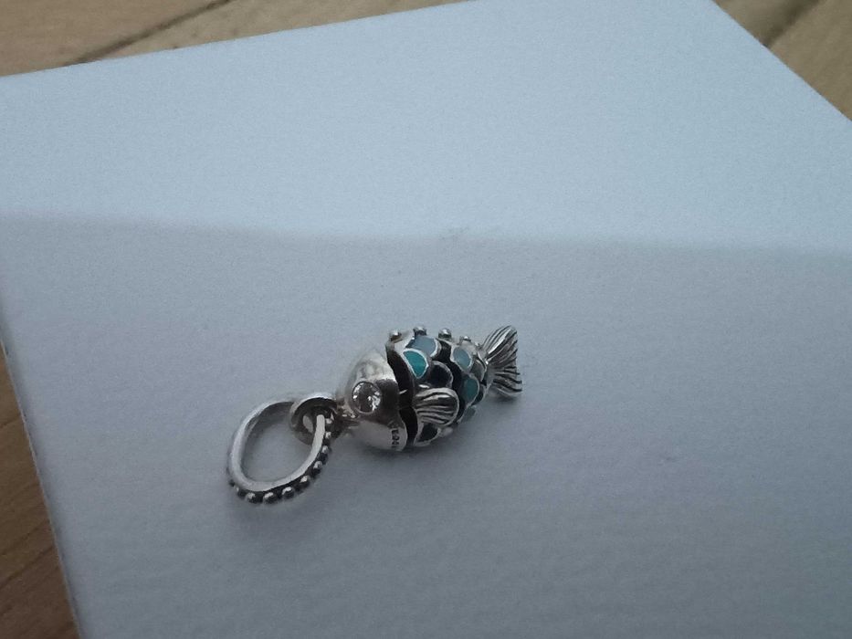 Brătara argint, Pandora, cu talisman în forma de pește
