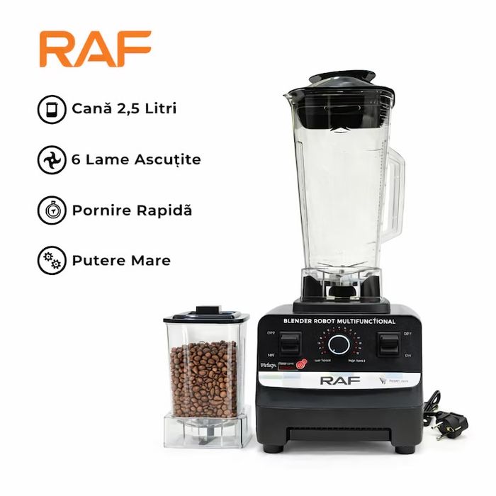 Blender RAF profesional 2 in 1 R.2809-B, 2400W