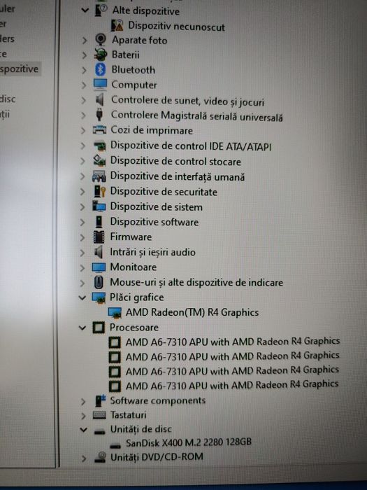 Laptop HP 17,3 inch/ AMD A6-7310 / 4 GB RAM / ssd 128 GB /