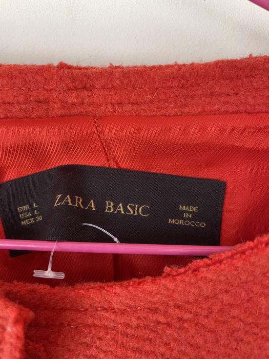 Дамско сако Зара Zara оранжево с пеплум