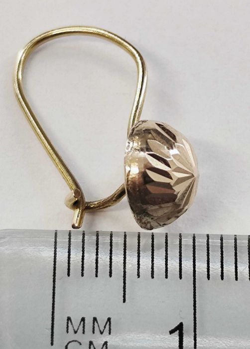 (AG35) Cercei aur 14K 1.49GR   B35653 - Garantie 2 ani !