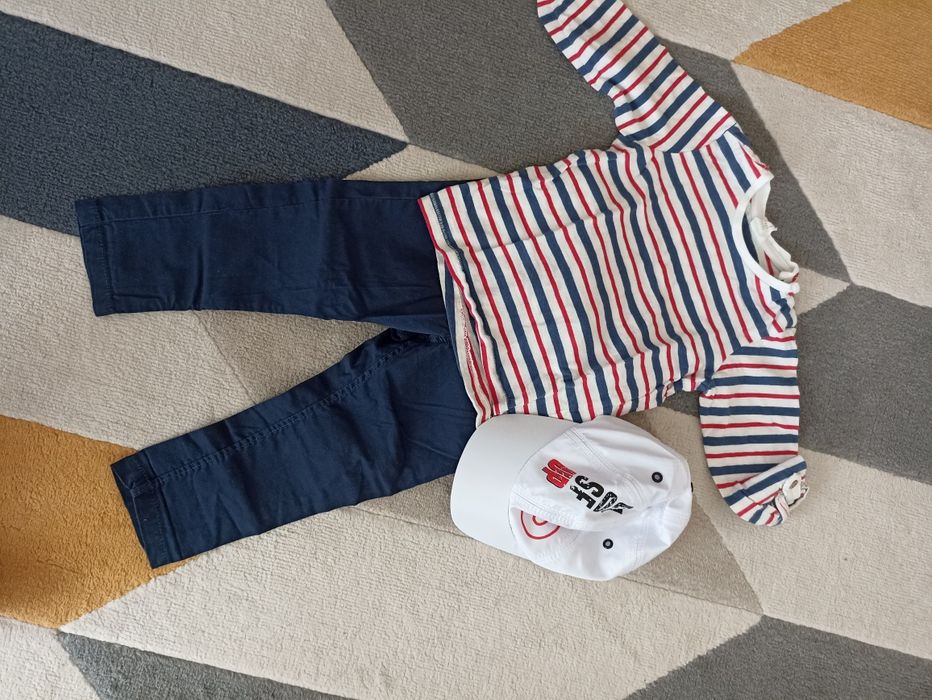 Панталон и блуза с 3/4 ръкав H&M+ подарък шапка, размер 86 / 12-18 мес