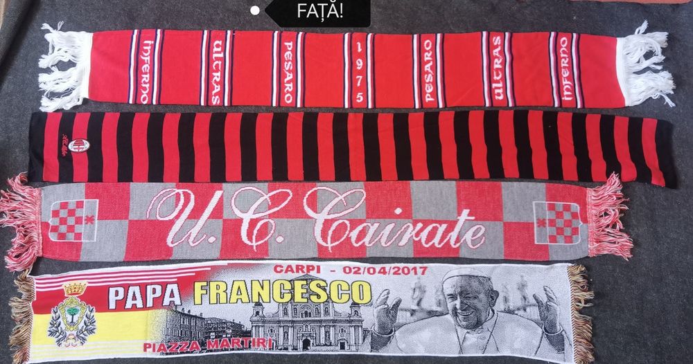 Lot 9 fulare fotbal de colectie. 
+ Bonus un steag FC Barcelona si un