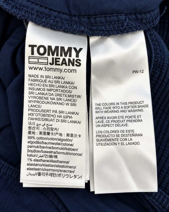 Pantaloni Tommy Jeans bărbați bleumarin, din bumbac, catifea reiată, Mărimea M