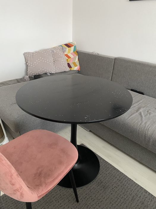 Vand masa rotunda neagra 80 cm