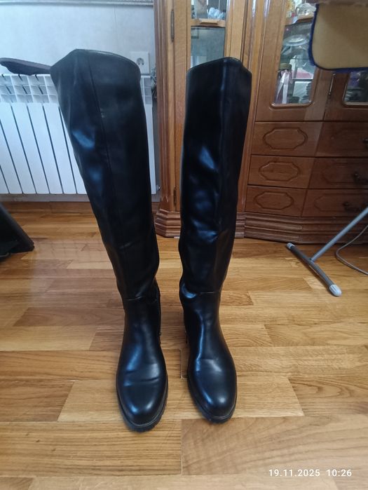 Сапоги зимние натуральный мех кожа