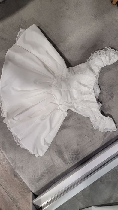 Бяла къса рокля Shein