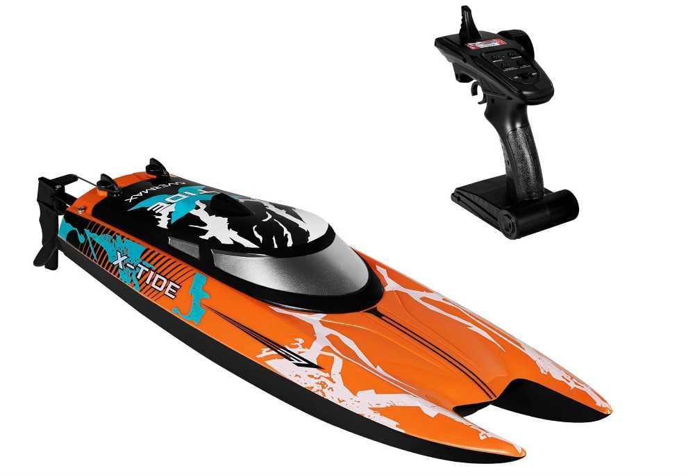 Overmax X-Tide RC лодка 25 км/ч, LED, 2 батерии, 100 м обхват