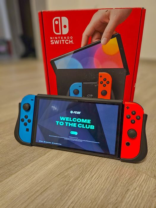 Nintendo Switch OLED IMPECABIL + FC25 + husă + folie | full box