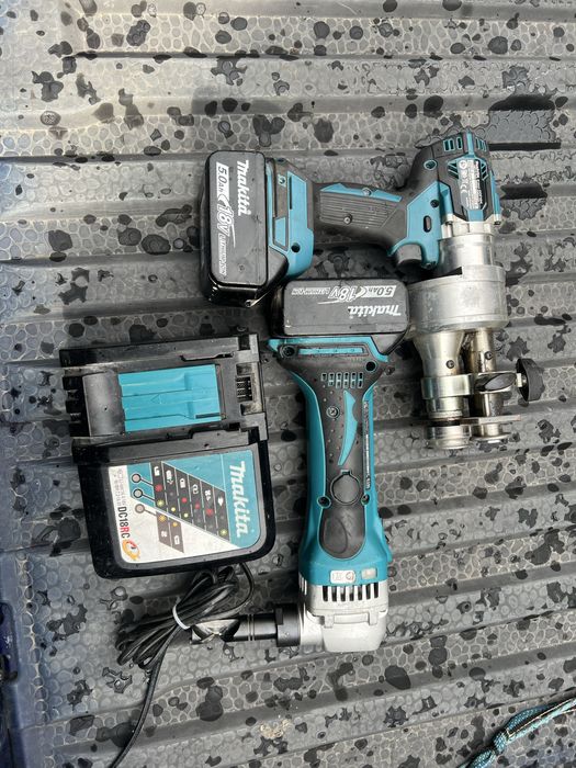 Vand foarfeca si masina canelat pe acumulator makita