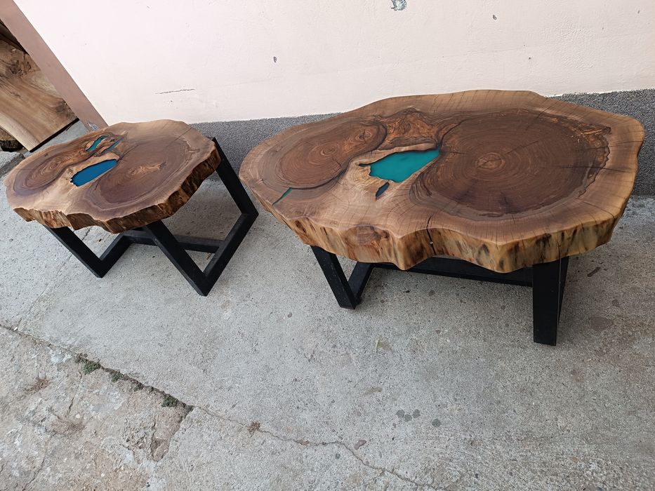 Lemn de nuc și rășină epoxidică