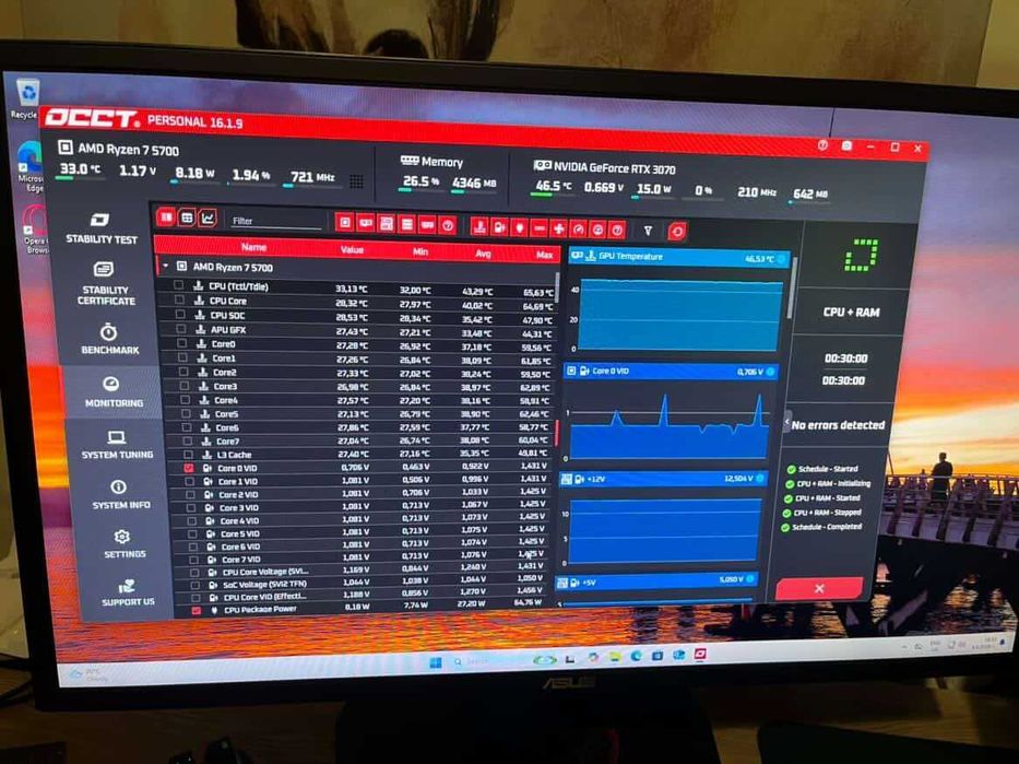 Геймърски Компютър Ryzen 7 5700 | Rtx 3070 | 16GB ram | 256GB ssd |