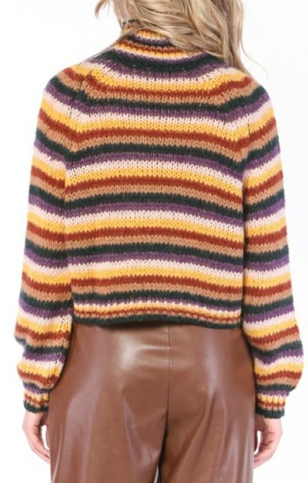 Pantaloni imitatie piele bronz 36 si bluza asortata