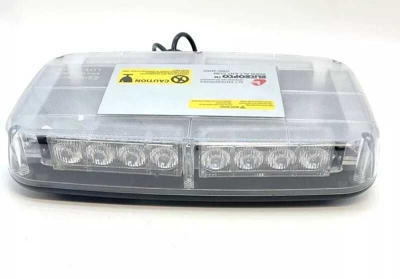 Mini Rampa Girofar Auto LED Galben  24 LED-uri, 8 Modele de Iluminare,