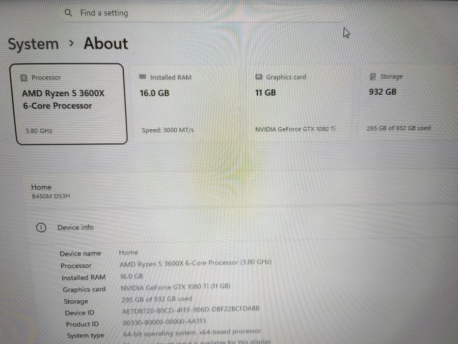 PC Gaming Ryzen 5 3600X / GTX 1080 Ti ROG Strix / 16GB RAM / SSD 1TB Nou