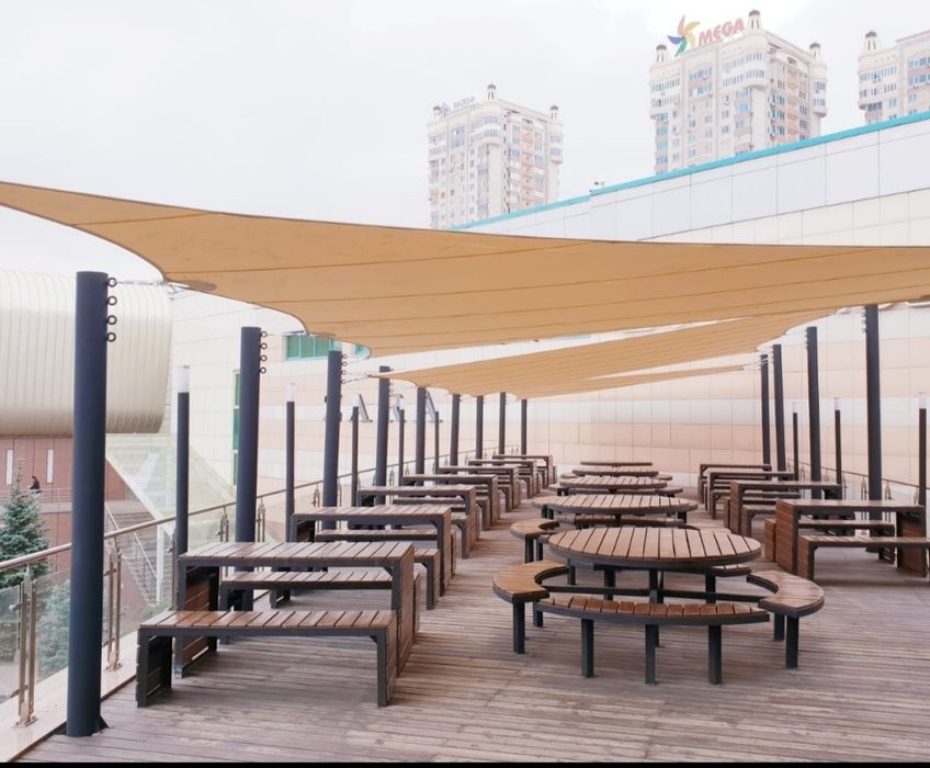 Тент на летники терассы кафе