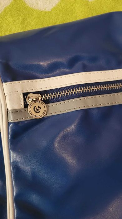 Vand geanta Cotton & Silk de culoare albastra