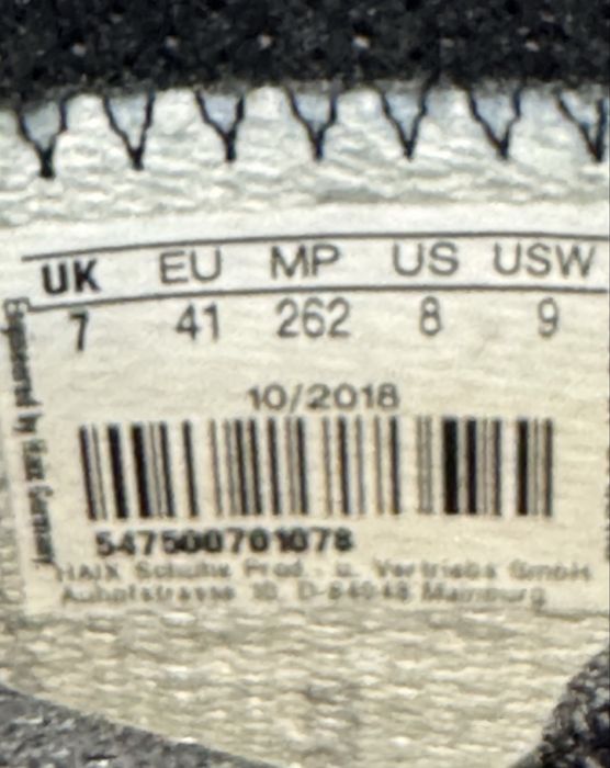 Мъжки обувки с метално бомбе HAIX GORE-TEX . Номер 41