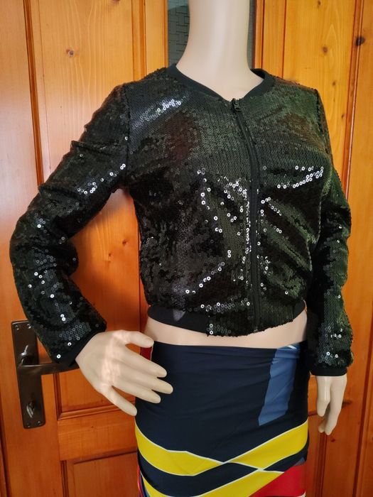 Geacă neagră cu paiete H &M