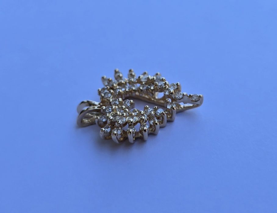 Pandant din aur galben 14k cu diamante naturale
