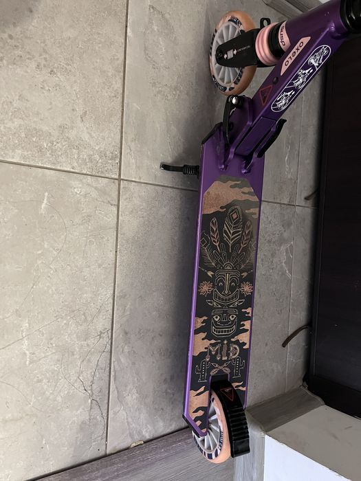 Trotineta cu suspensii si frane pe ghidon Oxelo