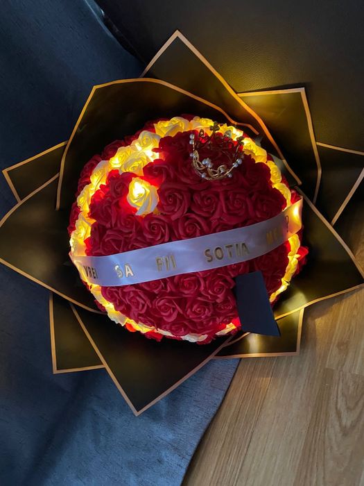 buchet trandafiri de sapun cerere in casatorie