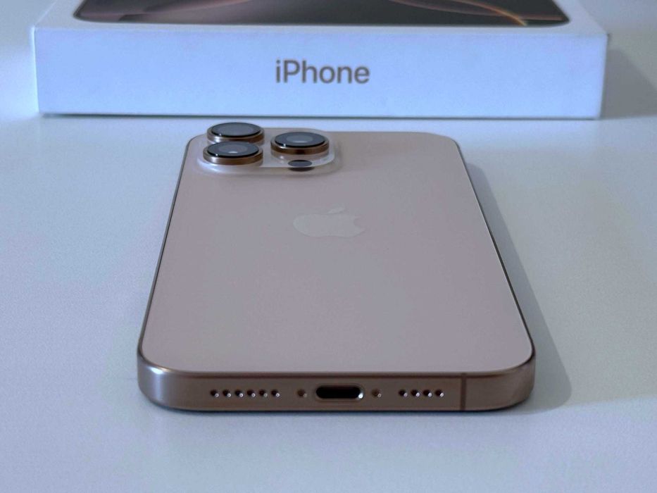 Бартер! Като НОВ! 98% Батерия! iPhone 16 Pro Max Desert Titanium (Златен)