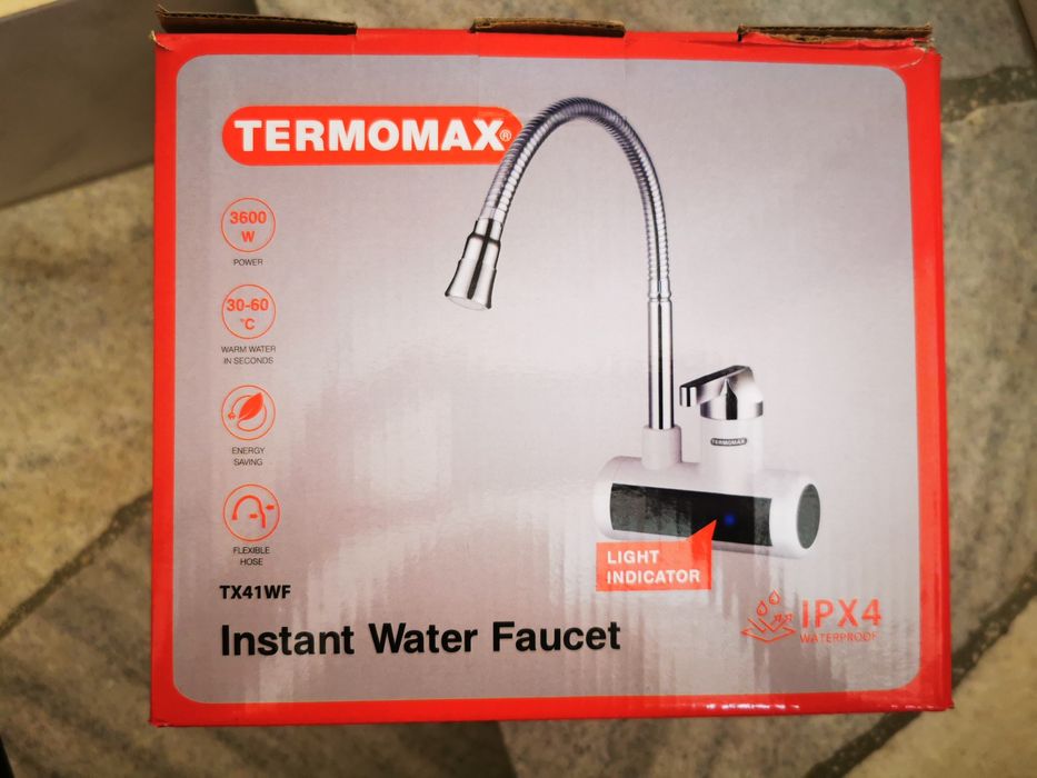 Водонагревател Termomax TX41WF, 3600W, гъвкав струйник, стена