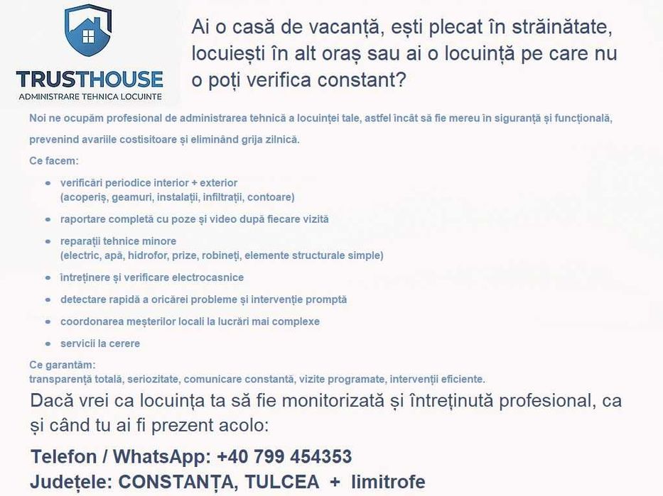 Management mentenanță întreținere clădiri rezidențiale spații comerciale HoReCa și facilități industriale