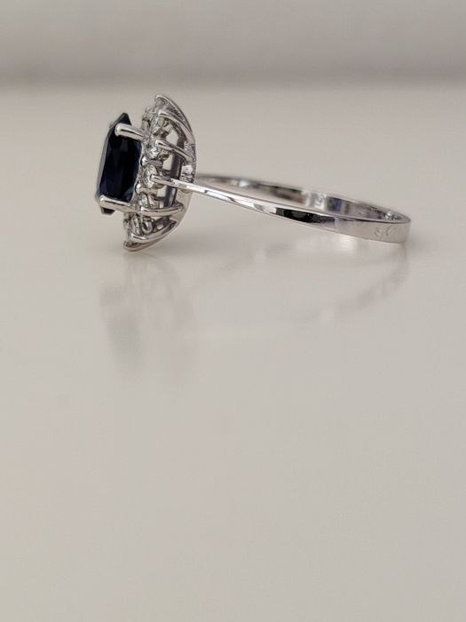 Inel safir și diamante naturale