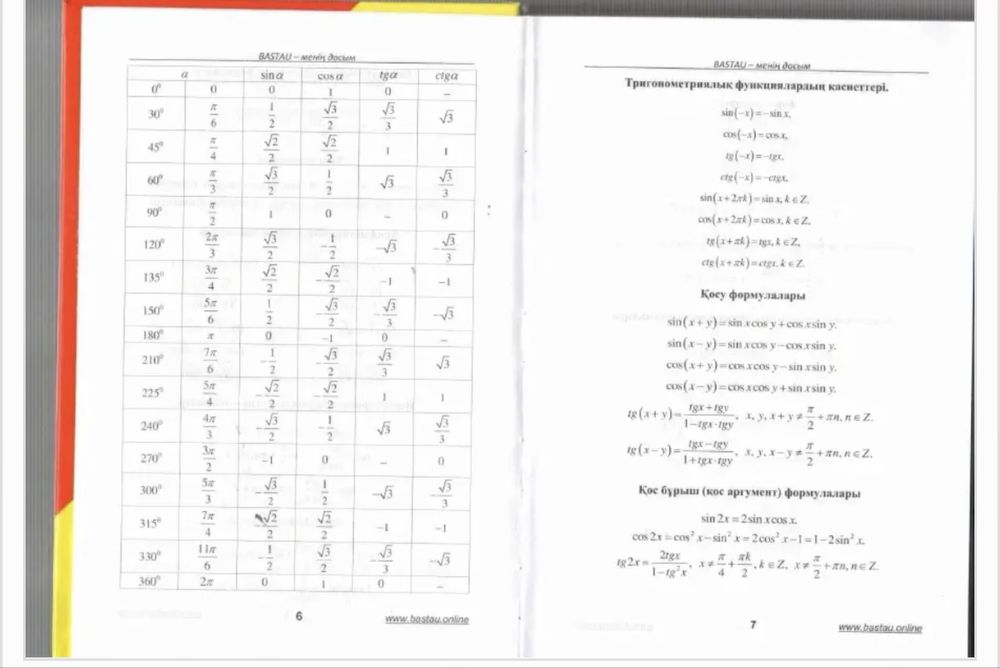 Қызыл кітап Математика