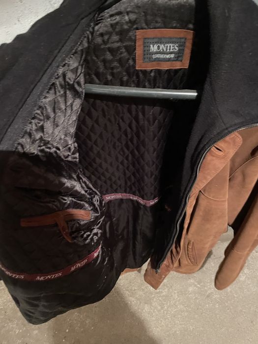 Hanorac captusit din piele intoarsa cu guler detasabil