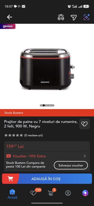 Prăjitor pâine - toaster  Daewoo