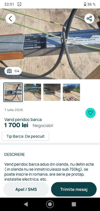 Șalupă Seadoo cu periodic inclus