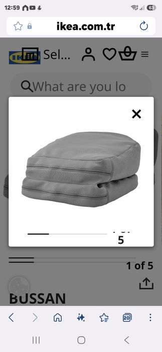 Bean Bag IKEA BUSSAN – Fotoliu + Șezlong 2 în 1