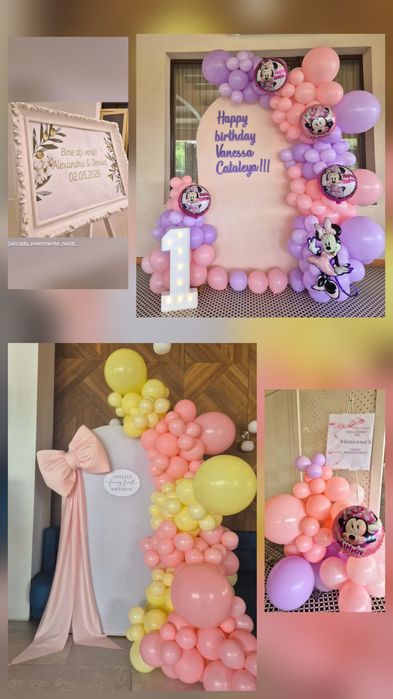 Aranjament  decor baloane flori nunta botez majorat