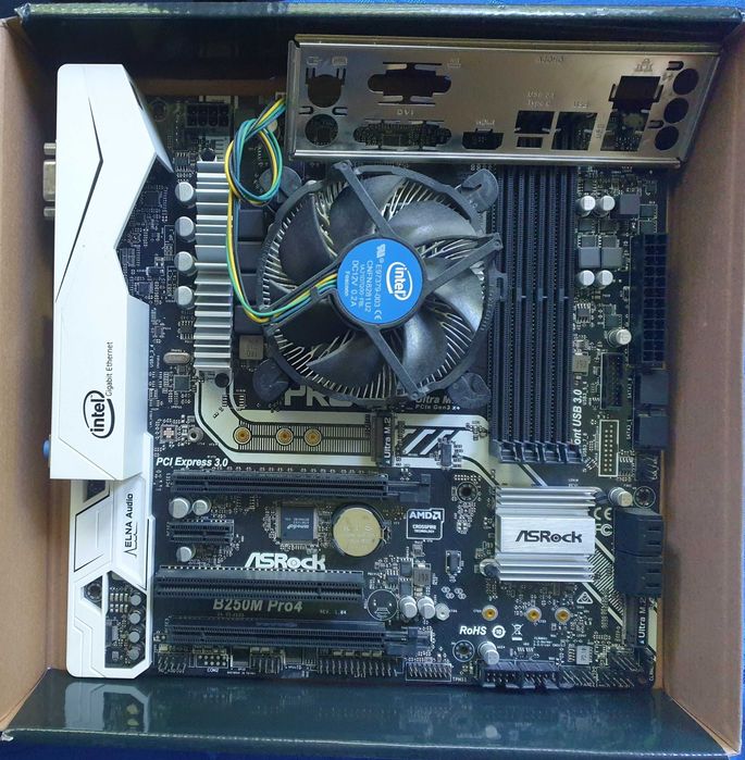 Дънна платка ASRock B250M Pro4 + i3-7100 + Fan