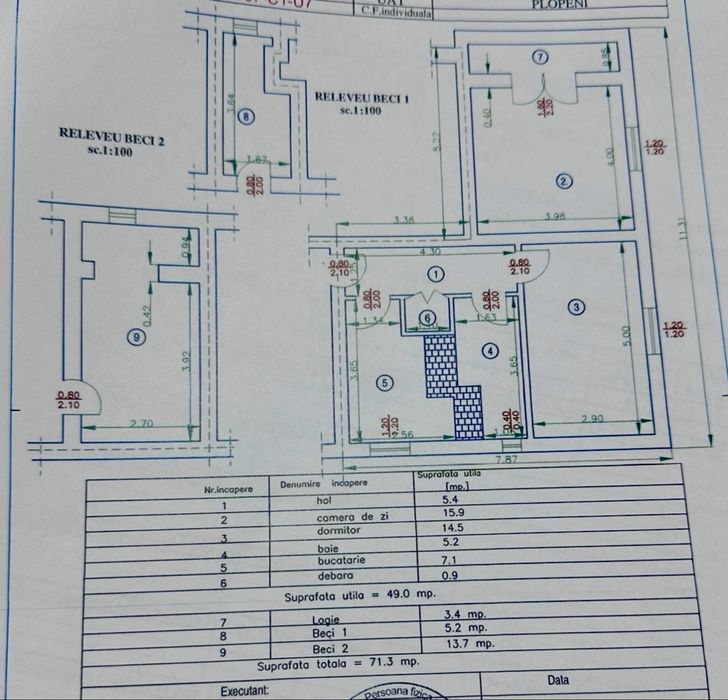 Vand apartament in bloc-tip vila-Str.Smirdan, Plopeni.