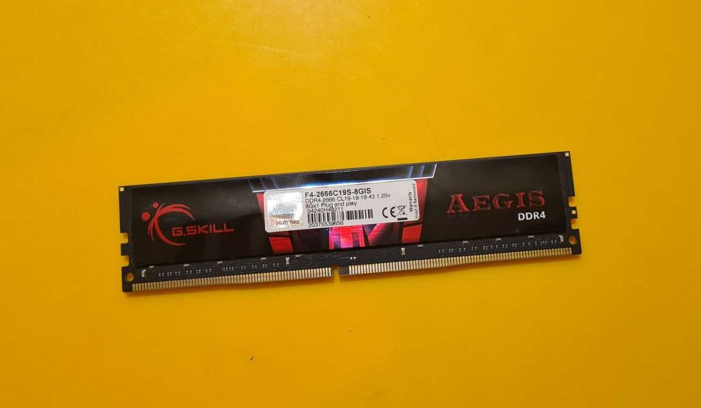 8GB DDR4 Desktop,1x8GB,G.SKILL Aegis,2666Mhz,CL19,Doble Sided
