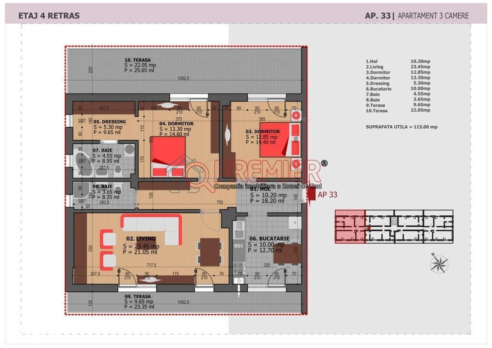 Apartament 3 Camere cu 2 Terase Soseaua Oltenitei Direct Dezvoltator