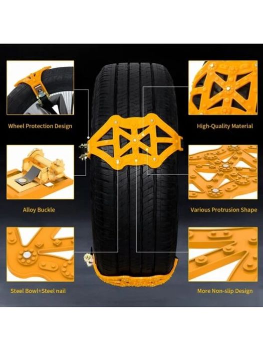 Вериги за сняг,лед,кал и пясък / за алуминеви джанти 8броя до 19цола