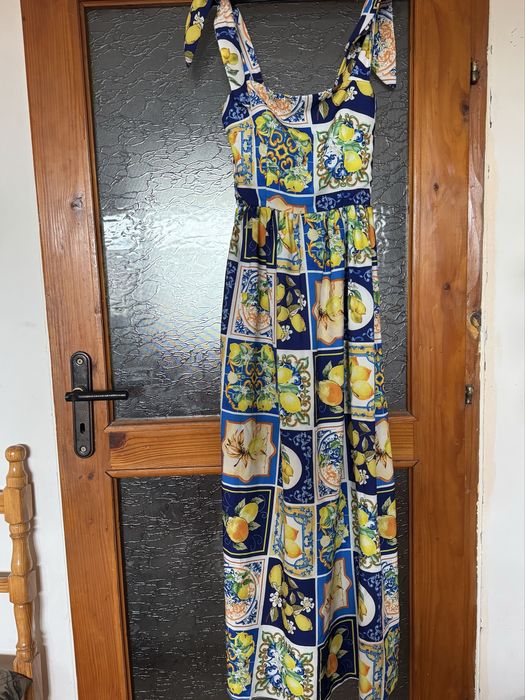 Лятна рокля със средиземноморски принт