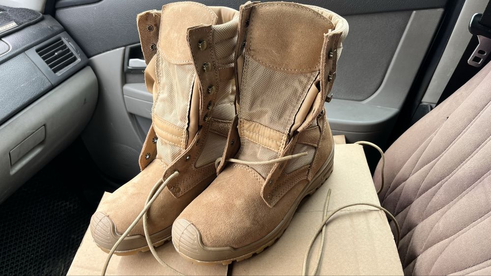 Берцы летние желтые песочные белые