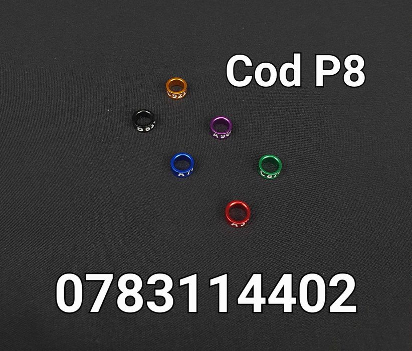 Inele de 6mm-Aluminiu-Papagali Nimfe Perusi Ara Canar Vrabie Pasari-P8