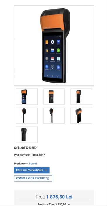 Terminal Pos mobil  Sunmi V2s