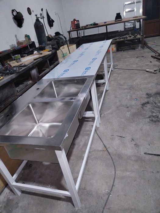 Нержавейка дан ошхона учун столлар мойка лар тахлап берамиз.