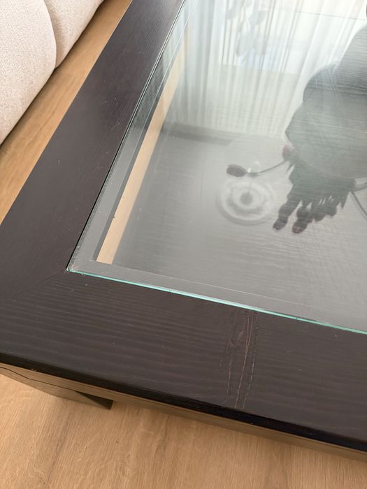 Masa living lemn masiv Mobexpert, 140x100x40 cm