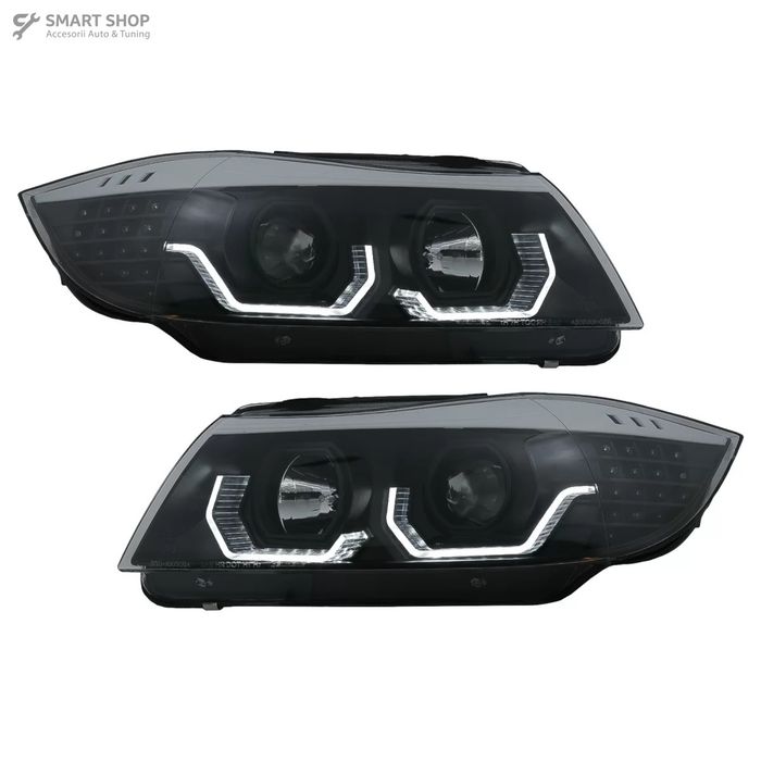 Faruri 3D LED Angel Eyes BMW Seria 3 Limousine E90 Touring E91 (03.200