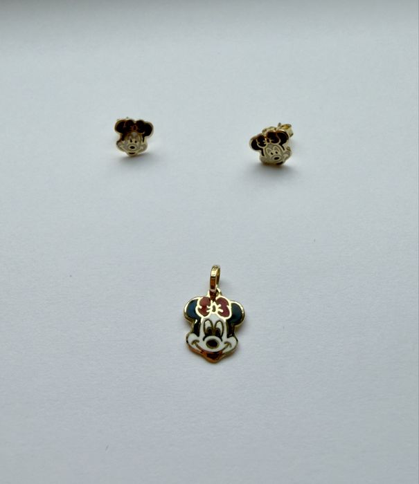 Vand aur nou 14k set  copii cercei si pandativ 2,32gr ( 500 lei /gram)