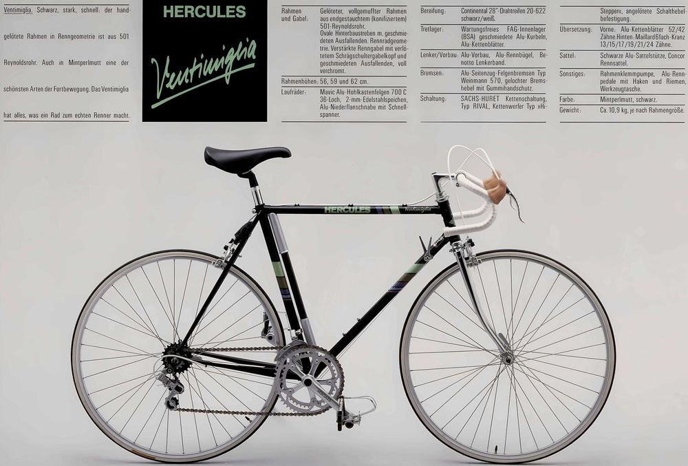 Hercules Ventimiglia - cursiera/oras - TT.58 ST.58 11.12kg 2x6 indexed